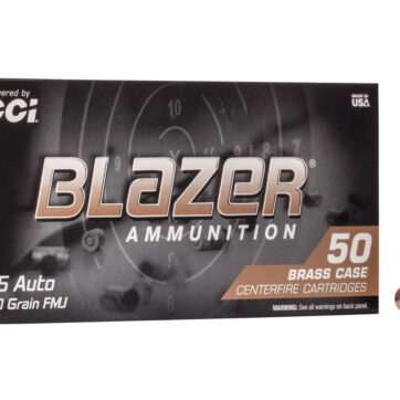 CCI 45 Auto 230 gr FMJ RN Blazer Brass 50/Box