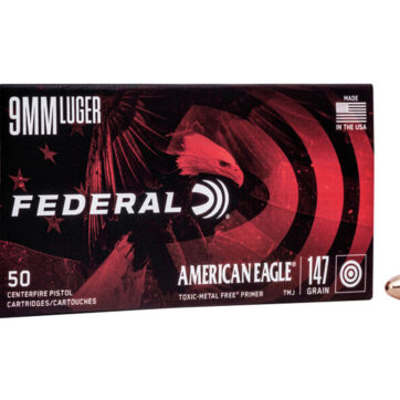 Federal 9mm 147 gr TMJ American Eagle Indoor Range Training 50/Box