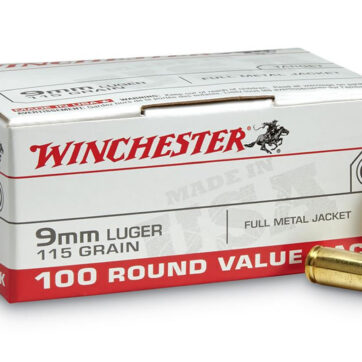 Winchester 9mm 115 gr FMJ Value Pack 100/Box