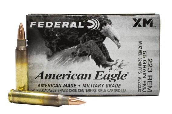 Federal 223 Rem 55 gr FMJ BT American Eagle 20/Box