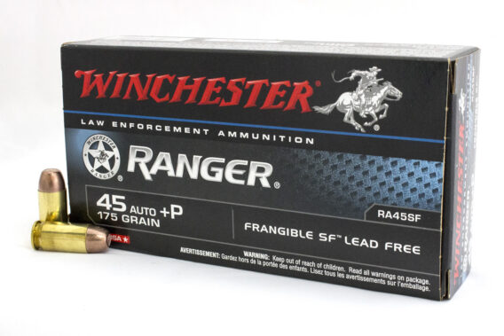 Winchester 45 ACP +P 175 gr Ranger Frangible SF Police Trade Ammo 50/Box