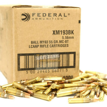 Federal XM193 5.56mm 55 gr MCBT 1000 Rounds