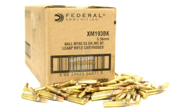 Federal XM193 5.56mm 55 gr MCBT 1000 Rounds