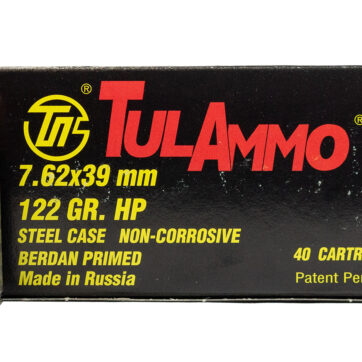 Tula Ammo 7.62×39 122 gr Hollow Point Steel Case 40/Box