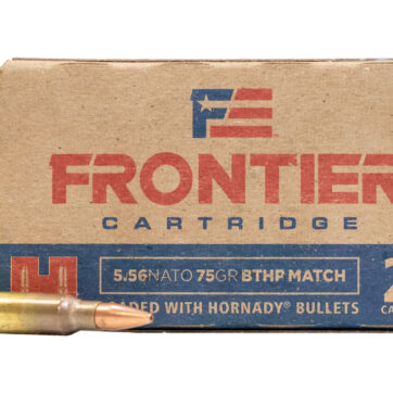 Hornady 5.56 NATO 75 gr BTHP Match Frontier 20/Box