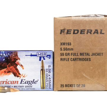 Federal XM193 5.56mm 55 gr MC-BT 500 Rounds