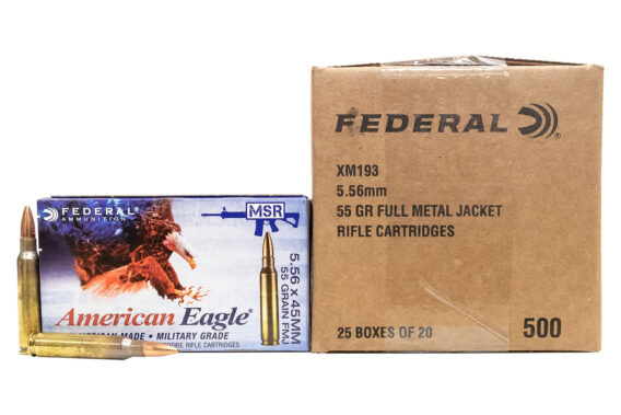 Federal XM193 5.56mm 55 gr MC-BT 500 Rounds