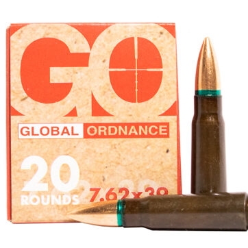 Global Ordnance 7.62x39mm 122 Gr FMJ Steel Case 20/Box