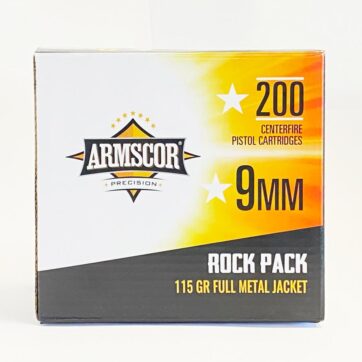 Armscor 9mm 115 Grain FMJ 200 Rounds