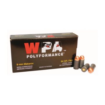 Backorder – Wolf 9x18mm Makarov FMJ 94 Grain 500 Rounds