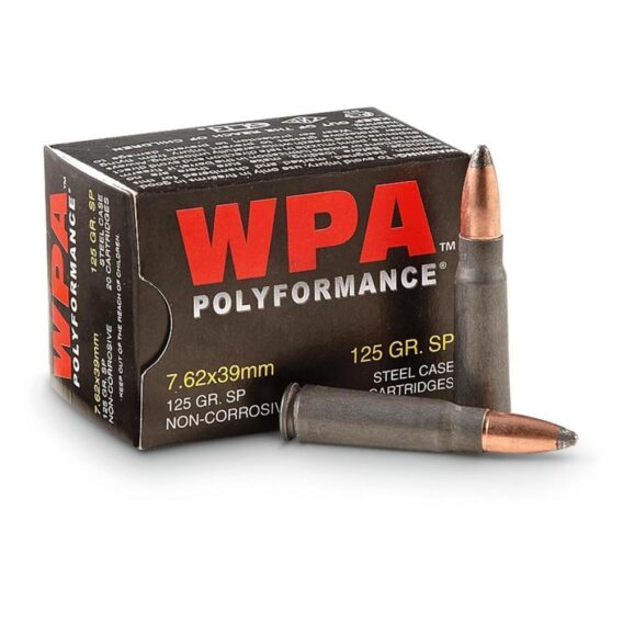 Wolf 7.62×39 125 Grain SP 500 rounds