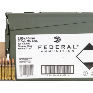 Federal XM193 5.56 55gr FMJ with Ammo Can 420 Rounds